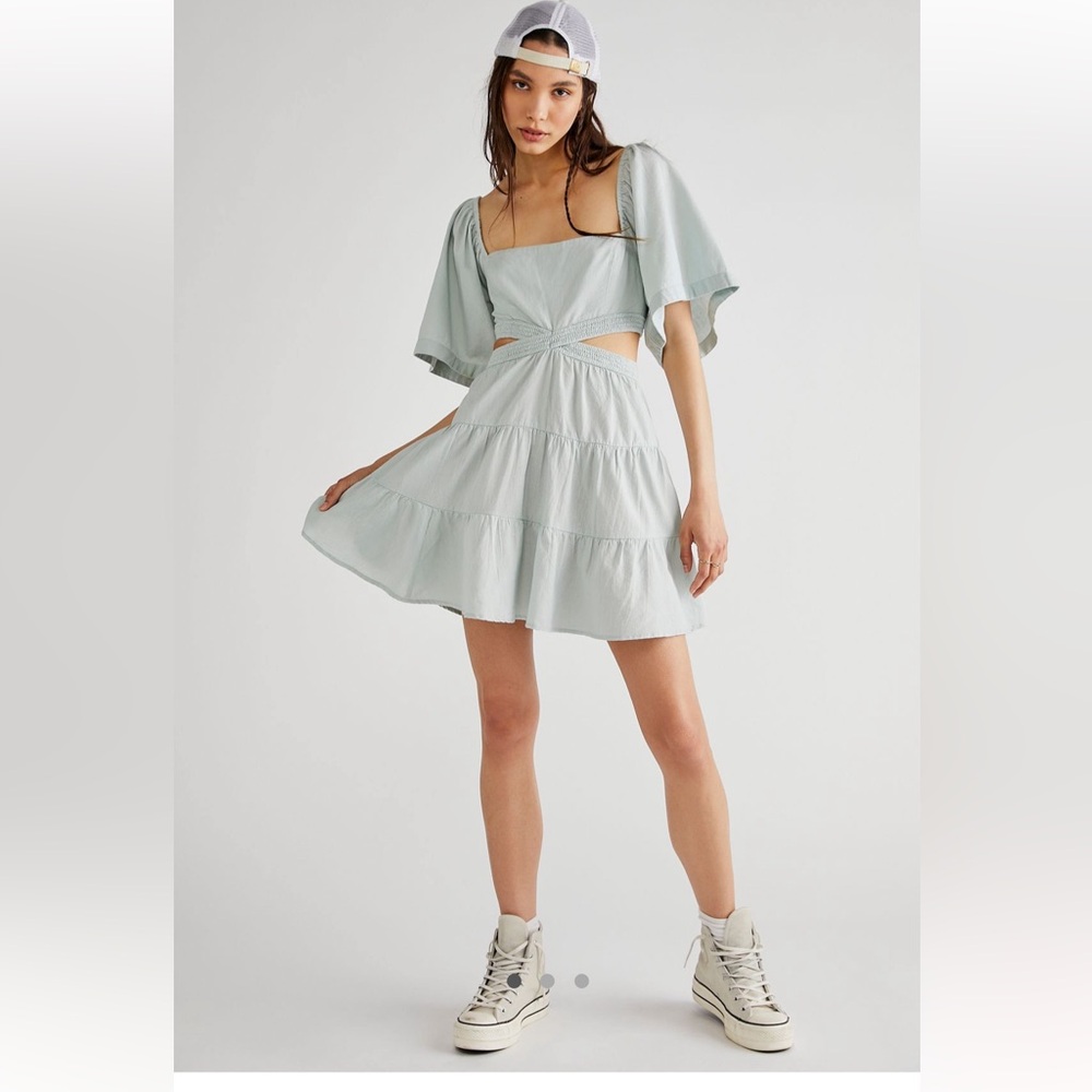 NWT Free People Cross Of Sunlight Mini Dress (M) - Picture 8 of 16
